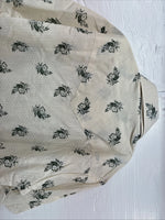 New Men’s Champion Western Yellow Floral Short Sleeve Pearl Snap Small J-74