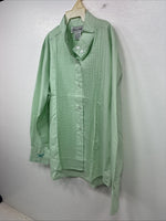 New Kids Mustang Green Long Sleeve Button Up English Shirt Size 12 YY-21