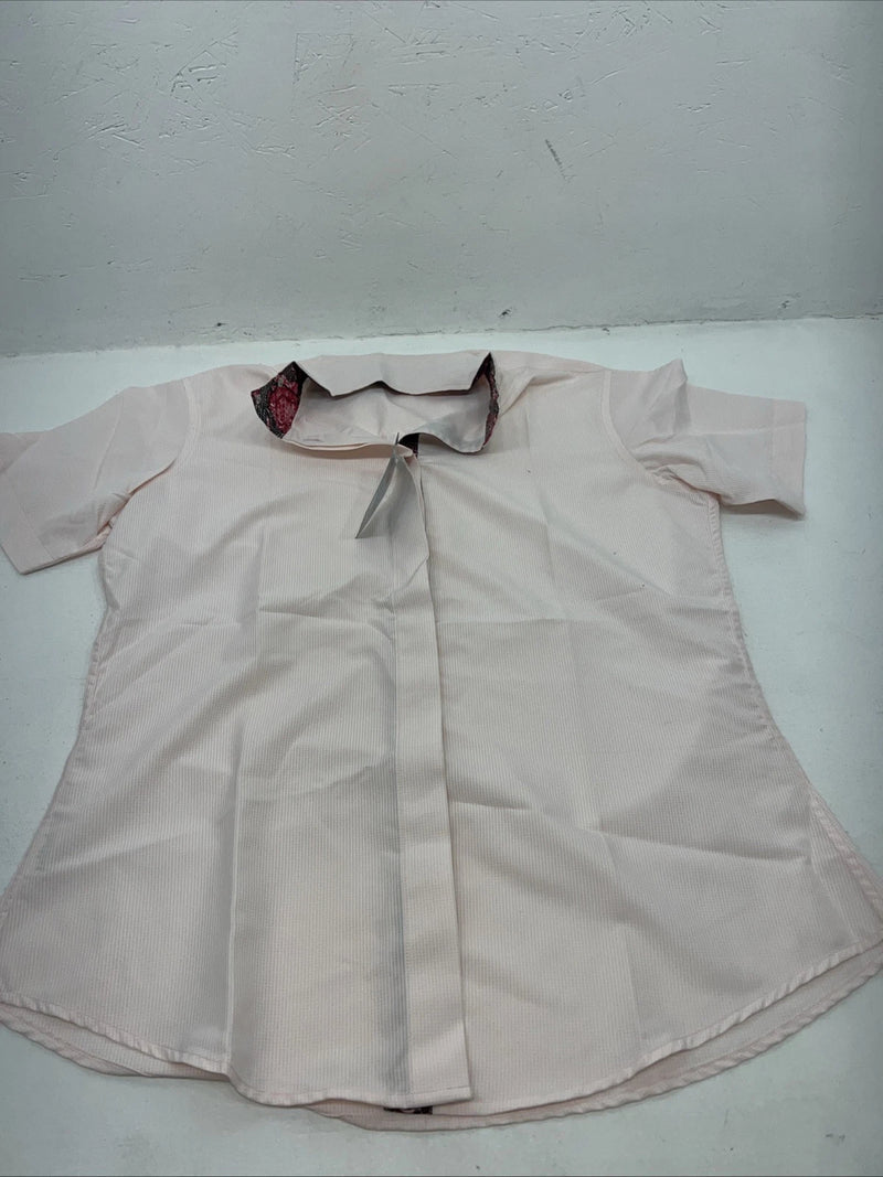 New Women’s Pink RHC Short Sleeve English Riding Shirt. 40 68201-101 G-44