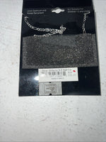New Women’s Silver Strike Black 3D Cross Necklace N140 A-69