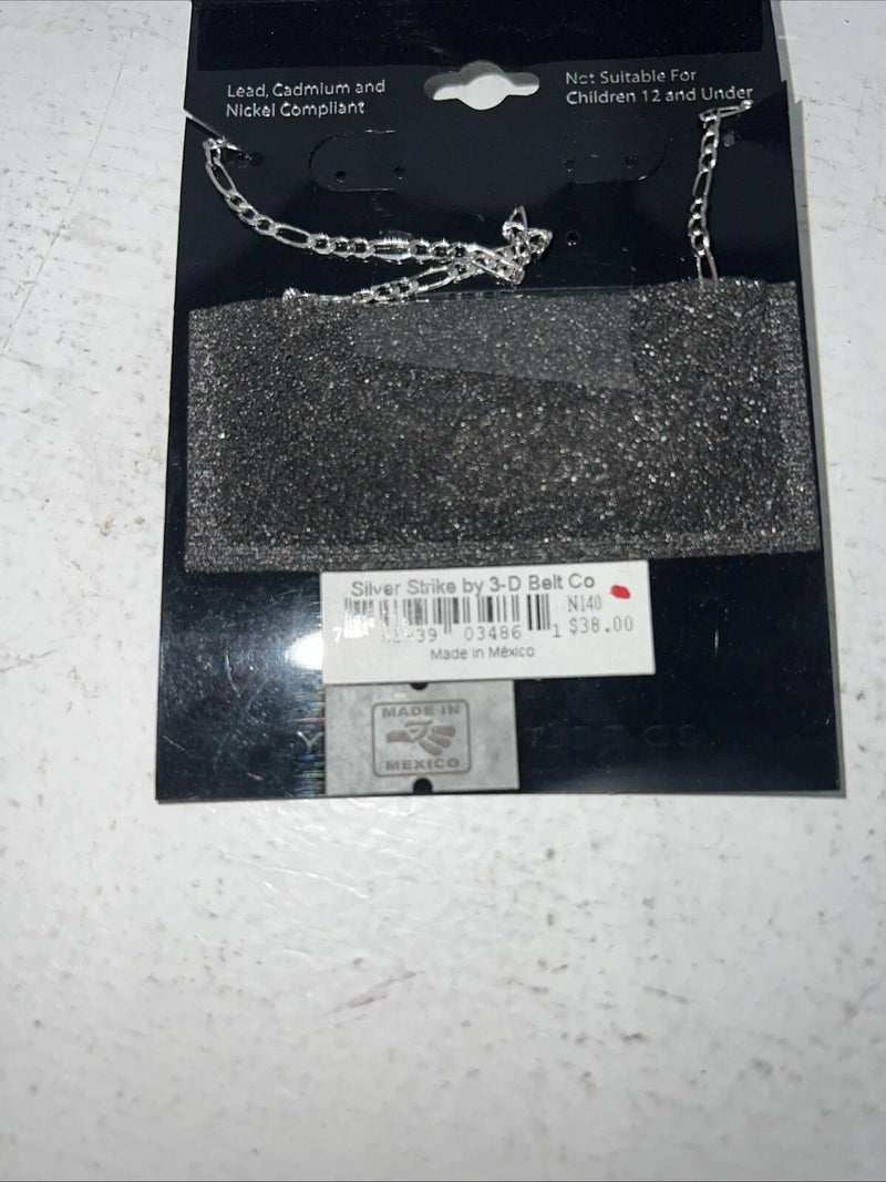 New Women’s Silver Strike Black 3D Cross Necklace N140 A-69