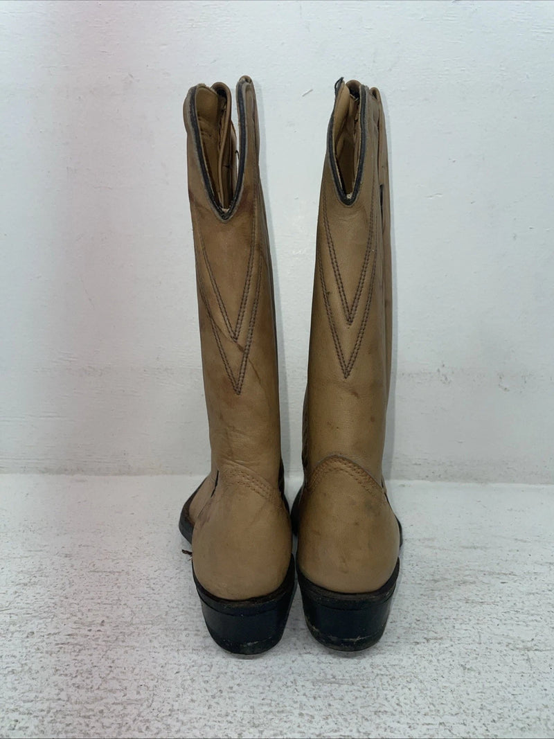 New Youth Brown Texas Brand Cowboy Boots. 4844 5 M. 2-164