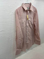 New Men’s H Bar C Pink Long Sleeve Pearl Snap 16 X 36 Large X-71