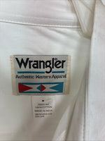 New Women’s Wrangler White Design Long Sleeve Button Up Medium MM-59