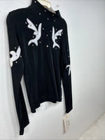 New Kids 1849 RanchWear Black Rhinestone Long Sleeve Size Medium YY-69
