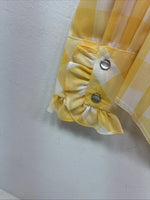 Be Women’s H Bar C Yellow Checker Long Sleeve Pearl Snap Size 30 LL-111