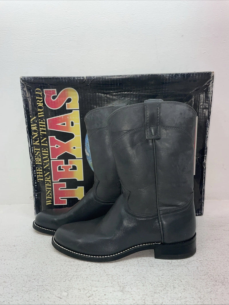 New Men’s Gray Texas Brand Cowboy Boots. 8802 7.5 7 1/2 D. 1-76