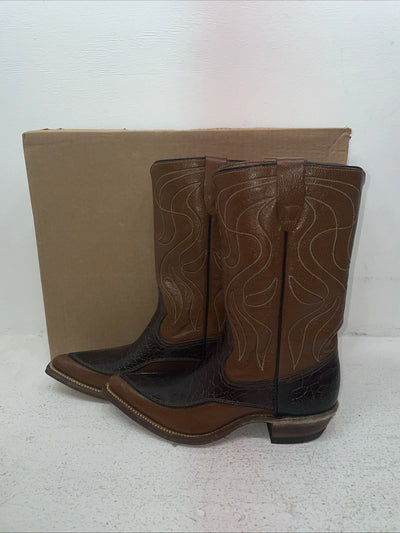 New Men’s Brown Rodeo Cowboy Boots. 7044 7 D. 1-42
