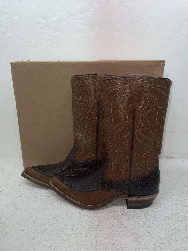 New Men’s Brown Rodeo Cowboy Boots. 7044 7 D. 1-42