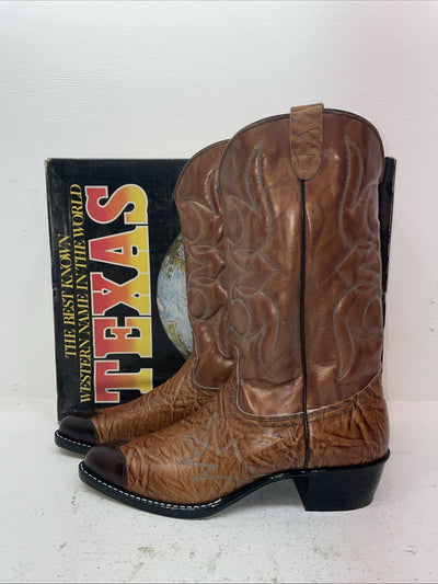 New Men’s Brown Texas Brand Cowboy Boots. 1081 11 D. 8-83