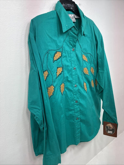 New Women’s Mine & Bills Blue Design Long Sleeve Button Up Small DD-107