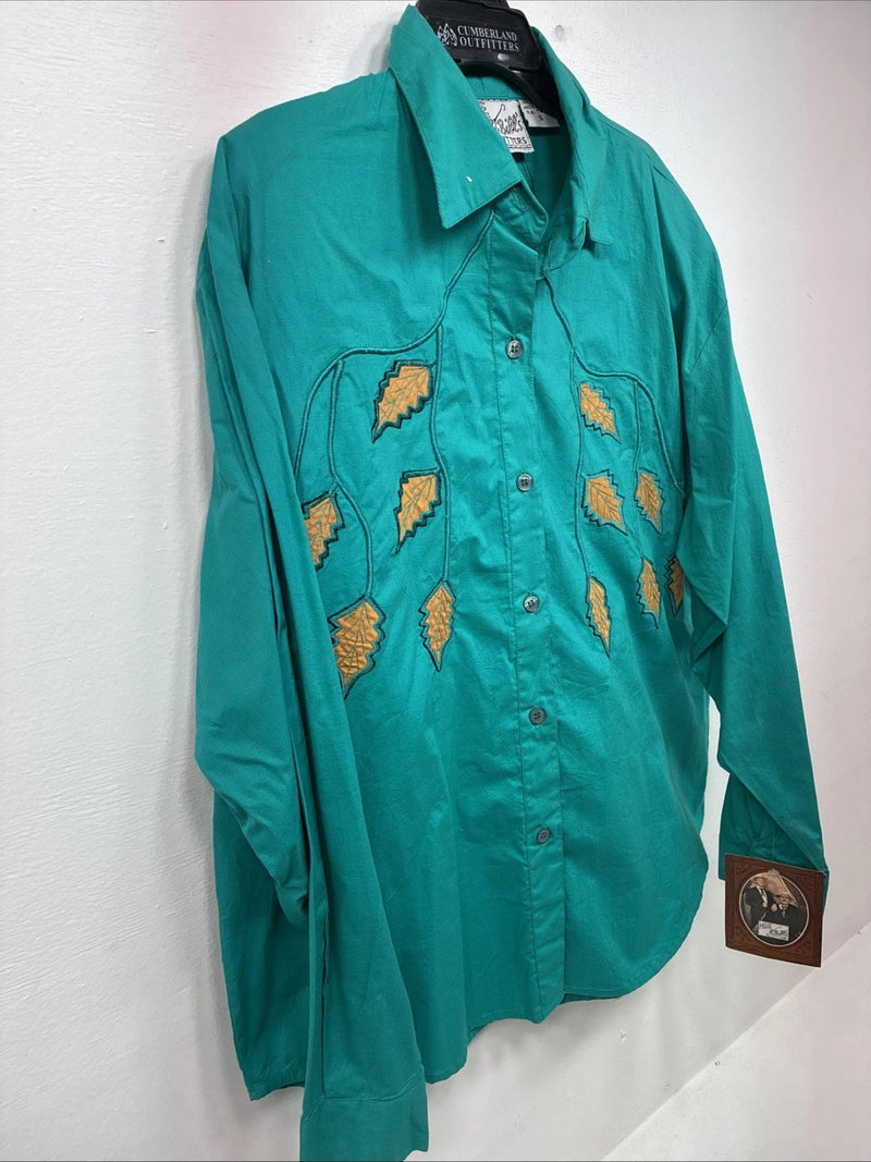 New Women’s Mine & Bills Blue Design Long Sleeve Button Up Small DD-107