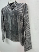 New Women’s 1849 Authentic Ranchwear Silver Long Sleeve Show Shirt Small WW-8