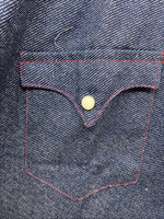 New Kids Tem Tex Blue Jean Long Sleeve Pearl Snap 14 AA-22