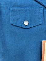 New Kids Denver Blue Long Sleeve Pearl Snap Size 2 DD-148