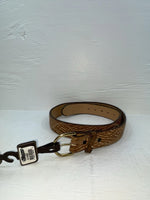 New Brown Genuine Leather Nocona Stitched And Textured 36” Belt #1613099 JJ-74