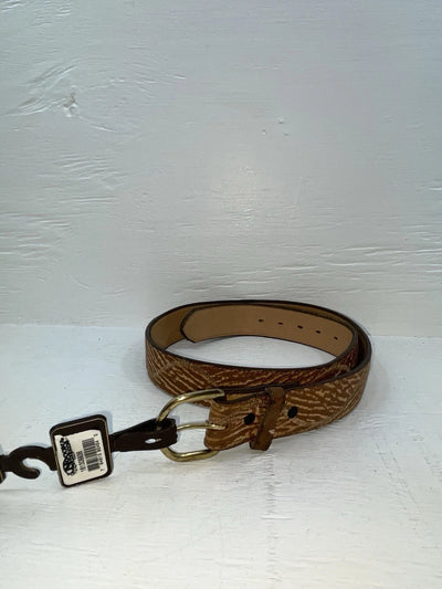New Brown Genuine Leather Nocona Stitched And Textured 36” Belt #1613099 JJ-74