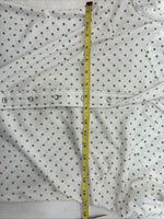 New Women’s Lady DJ White Brown Polkadot Long Sleeve Pearl Snap Size 34 YY-114