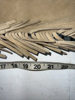 NOS Tan Children’s Show Chaps With Fringe Adjustable Waist 36” L-40