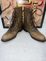 New Women’s Brown Lace Up Texas Brand Cowboy Boots. 4474 6 M. 19-82