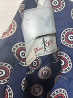 New Women’s Tem Tex Blue Design Long Sleeve Pearl Snap Size 32 MM-61