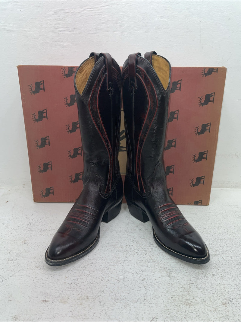 New Men’s Cherry Black Texas Imperial Cowboy Boots. M 143 6.5 6 1/2 D. 1-34