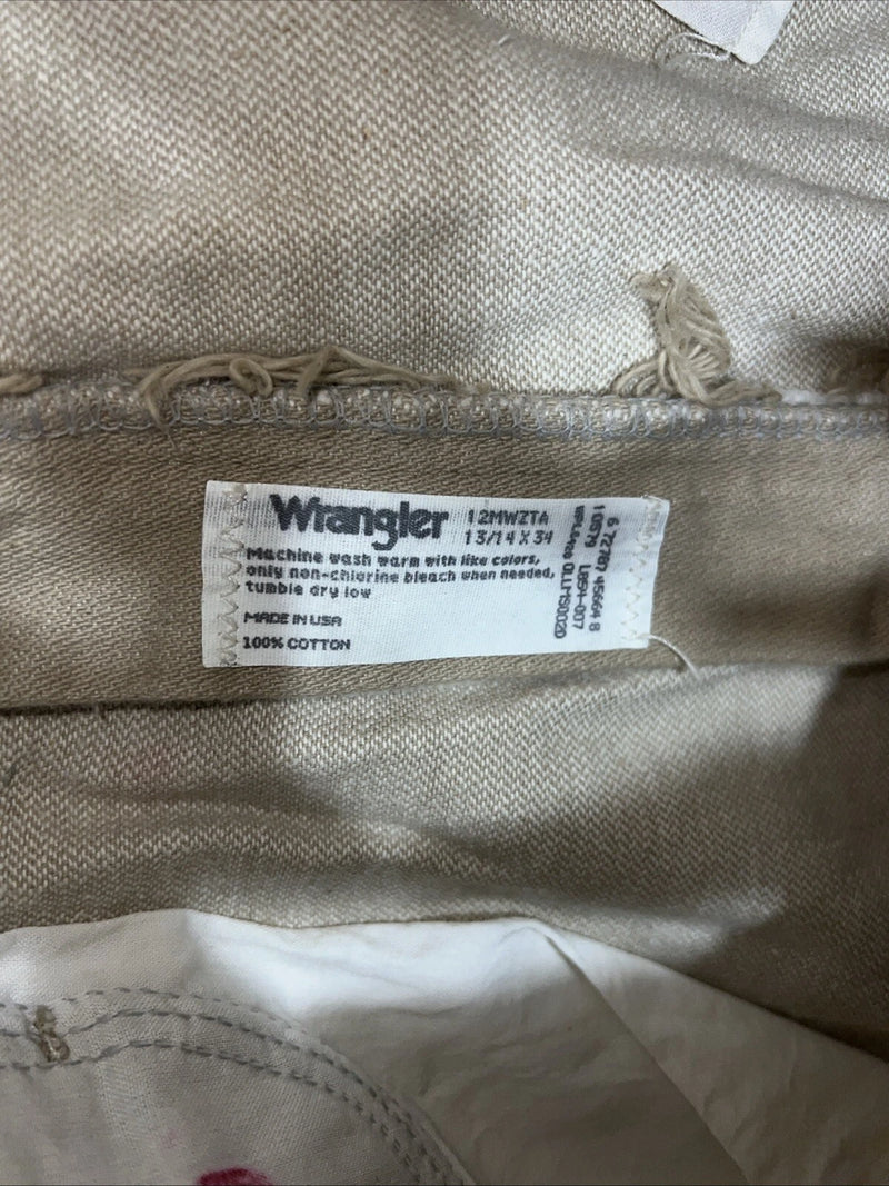 New Men’s Tan Cowboy Cut Classic Fit Wrangler Jeans. 13/14x34 G-4