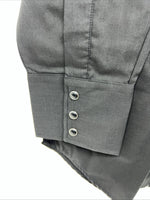 New Men’s Black White House Pearl Snap Long Sleeve Shirt. L Tall P-51