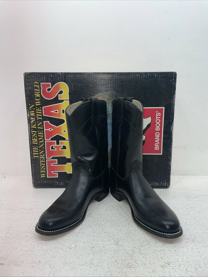 New Men’s Black Texas Brand Cowboy Boots. 4400 7.5 7 1/2 M. 1-50
