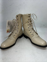 New Women’s Tan Lace Up Texas Brand Cowboy Boots. 4469 6:5 6 1/2 M. 19-116