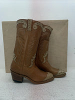 New Youth Brown Texas Brand Cowboy Boots. L 192 5 M. 2-127
