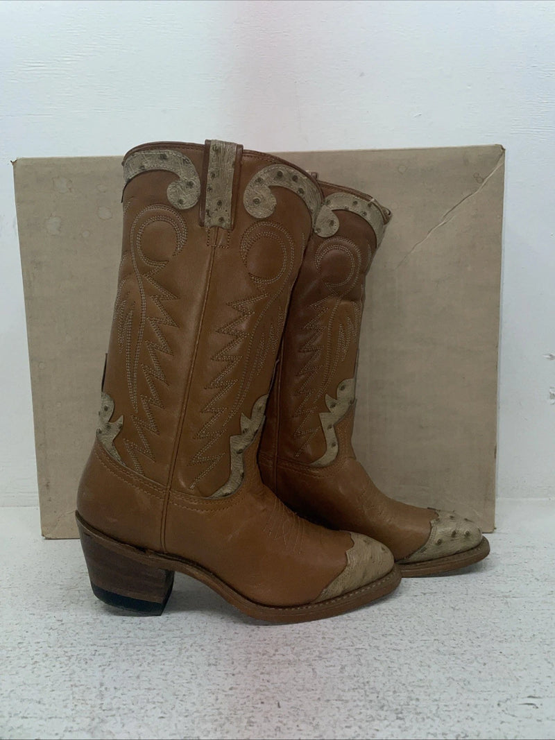 New Youth Brown Texas Brand Cowboy Boots. L 192 5 M. 2-127