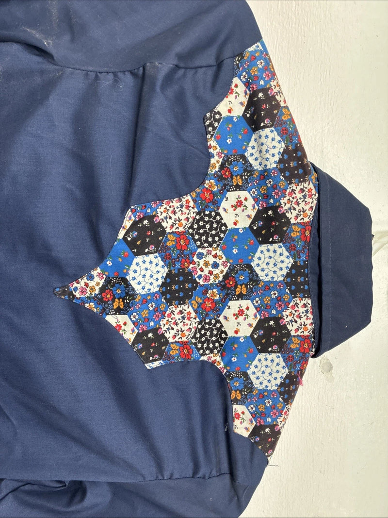 New Women’s Lady DJ Blue Designed Long Sleeve Pearl Snap Size 30 TT-111