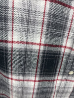 New Men’s ELY Cattleman Black Red Plaid Long Sleeve Pearl Snap Large V-71