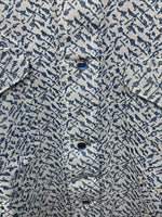 New Men’s Miller Blue Deigned Long Sleeve Pearl Snap 15.5 Medium II-102