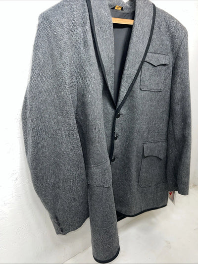 New Men’s Pioneer Wear Grey Suit Jacket 46L #12556 T-601