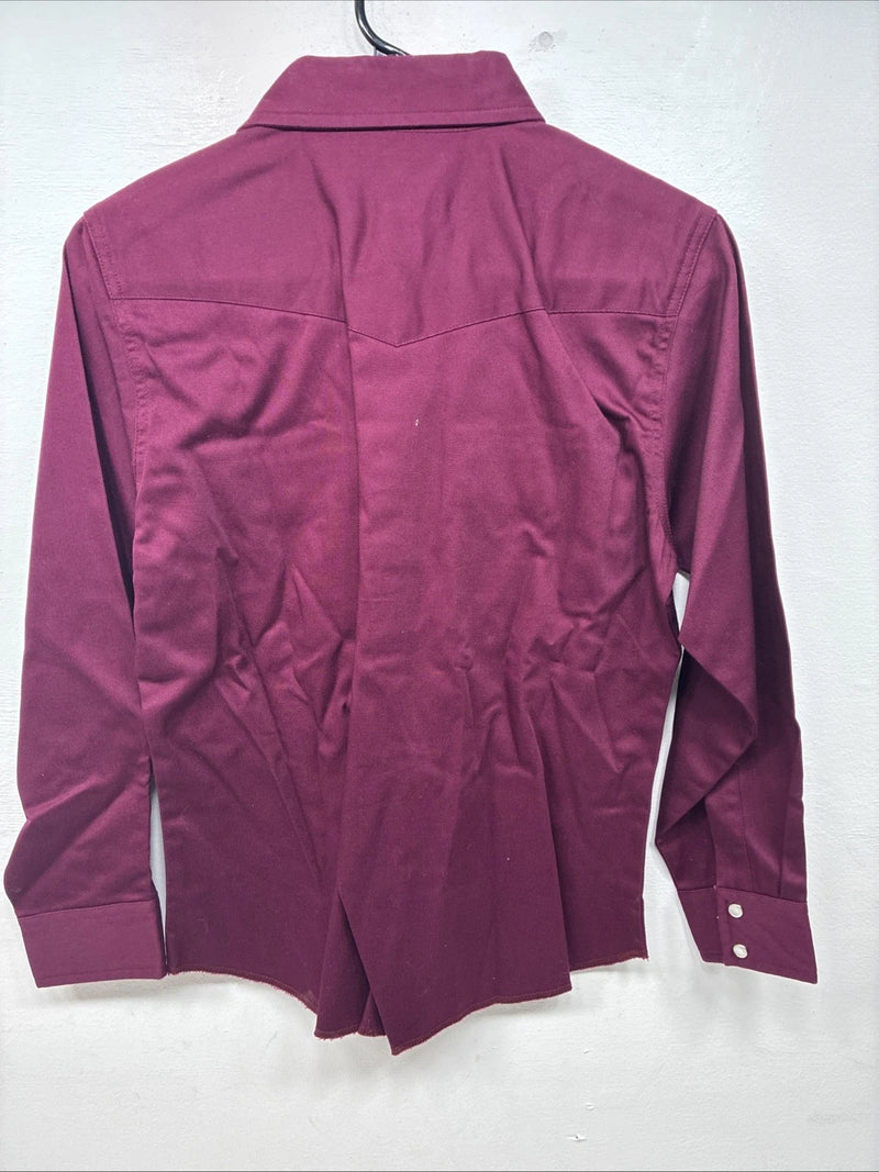 New Kids Wrangler Red Long Sleeve Pearl Snap Size Large LL-24