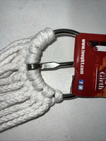 New Tough 1 White Red Western Mohair Cord Girth 46” #59-1246 BB-21
