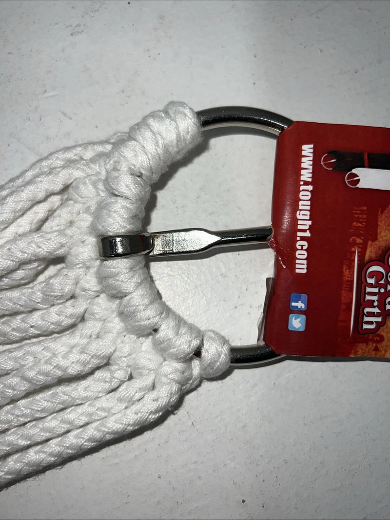 New Tough 1 White Red Western Mohair Cord Girth 46” #59-1246 BB-21