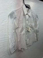 New Kids ELY Cattleman White Long Sleeve Pearl Snap Size 8 DD-51
