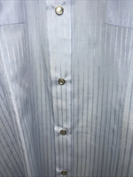 New Men’s Blue Stripped Mesquite Pearl Snap Long Sleeve Shirt. 19x37 3XL G-79
