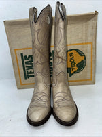 New Women’s Tan Texas Brand Cowboy Boots. L199 6 M. 19-21