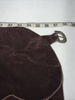 NOS Brown Show Chaps With Fringe Adjustable Waist 38” N-38