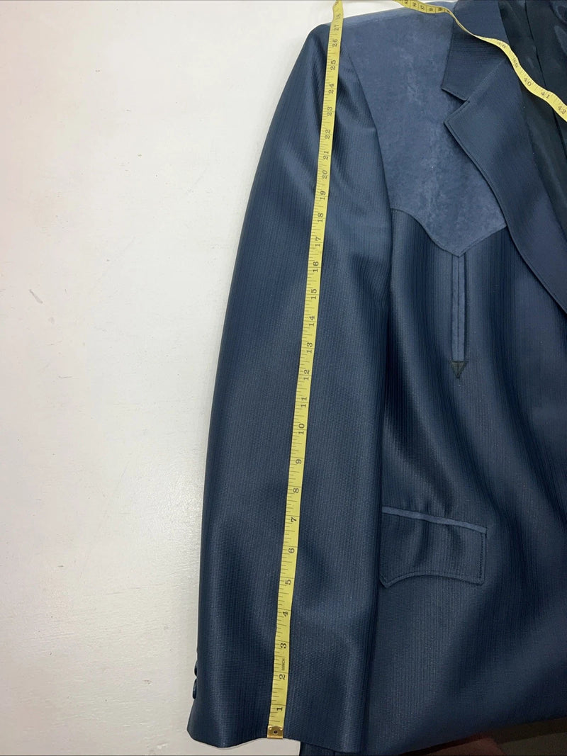 New Men’s Circle S Blue Suit Jacket 52L #24244 Y-610