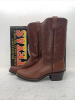New Men’s Brown Texas Brand Cowboy Boots. 8021 9 D. 4-99