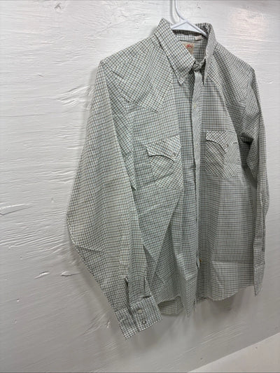 New Men’s Tem Tex White Strip Long Sleeve Button Up Small J-70