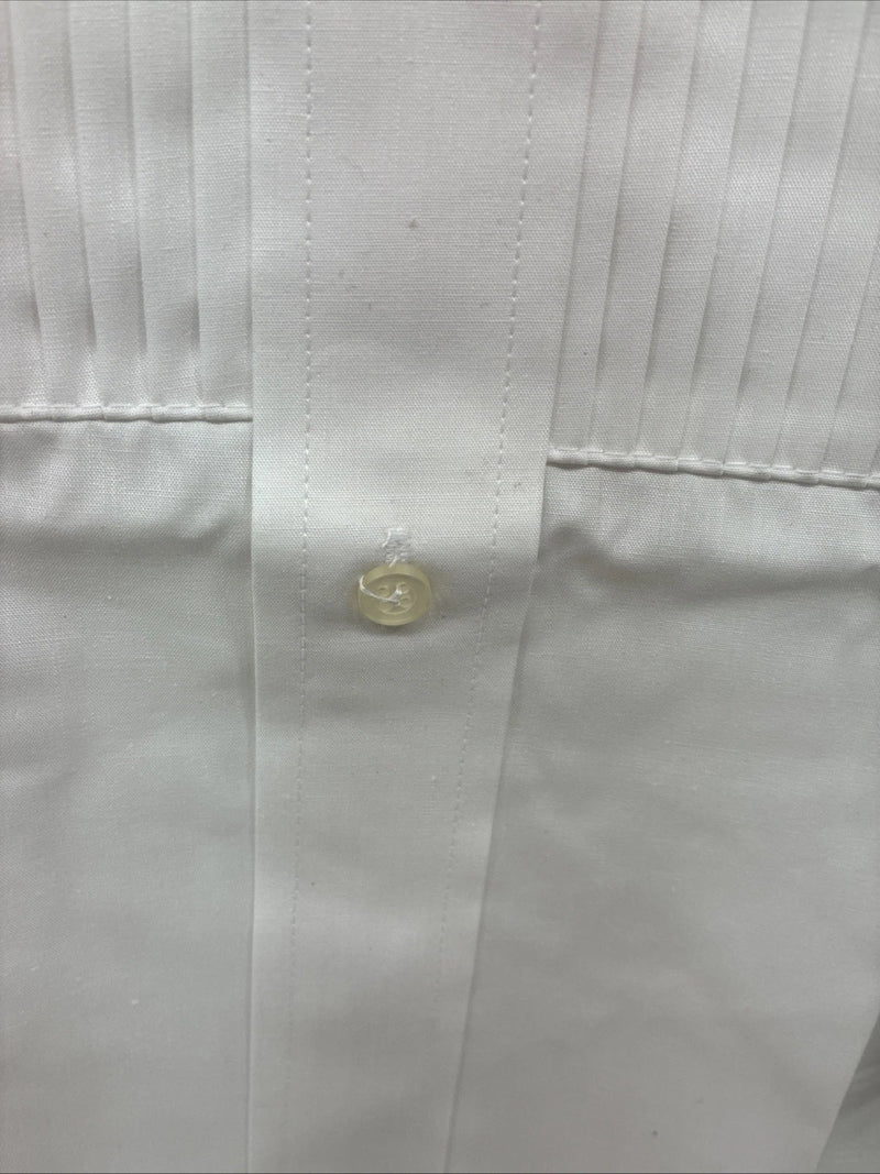 New Classix White Long Sleeve Button Up English Shirt 14-14.5 Small X-93