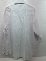 New Men’s ELY Cattleman White Long Sleeve Pearl Snap 18.5 X 36 2XL R-23