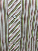 New Men’s Trail Ridge Multiple Color Stripe Long Sleeve Pearl Snap 2XL H-32