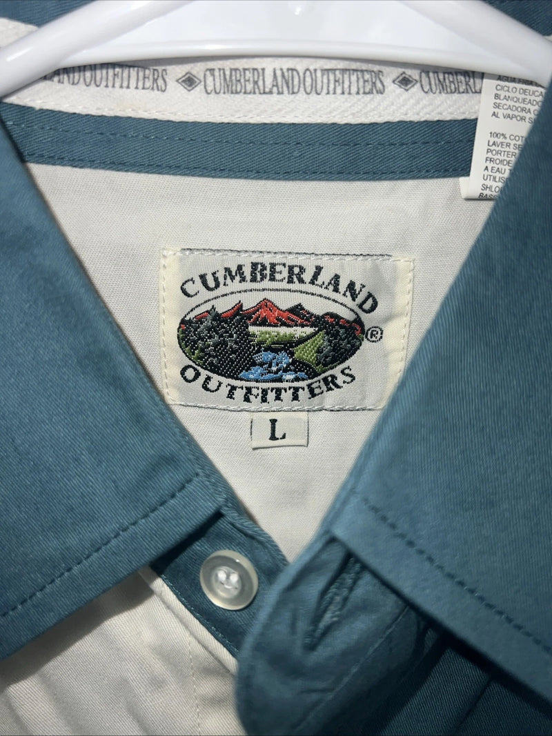 New Children’s White Cumberland Outfitters Long Sleeve Pearl Snap Shirt L S-34